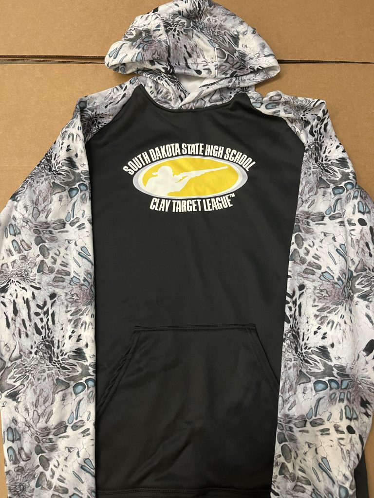 SD State High School Clay Target League Logo - Black Hoodie with Snow ...
