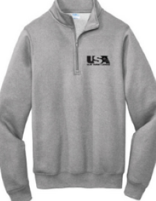 USA Clay Target Heather Gray 1/4 Zip Pullover