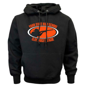 CUSTOM STATE HOODIE- USA Clay Target League State Logo - Black Hoodie