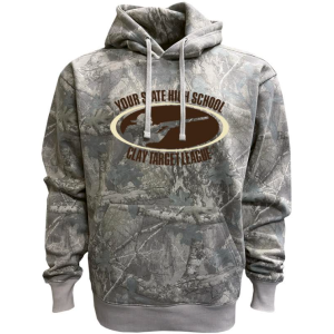 CUSTOM STATE HOODIE- USA Clay Target League State Logo - Camouflage Hoodie