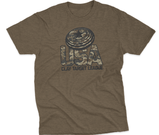 USA Clay Target League Holiday Offer- Camouflage Clay Target T-Shirt