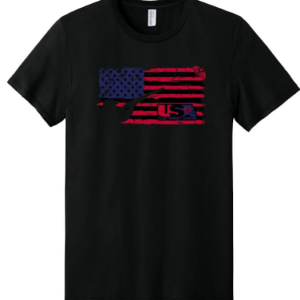 USA Clay Target League Holiday Offer-Black T-Shirt with Flag